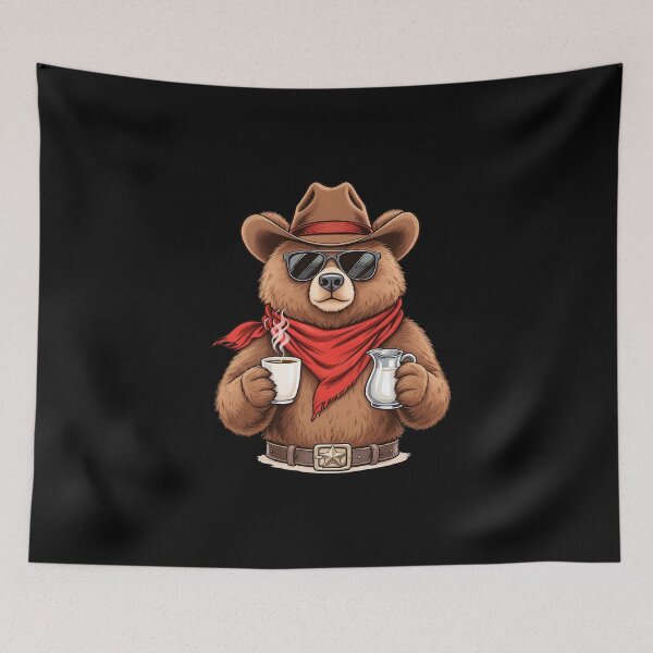 Item preview, Cowboy Bear Barista | Wild West Coffee Maker designed and sold by ColorSplash123.