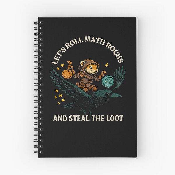 Item preview, Let’s Roll Math Rocks and Steal The Loot Rogue Crow Art Meme designed and sold by love3617.