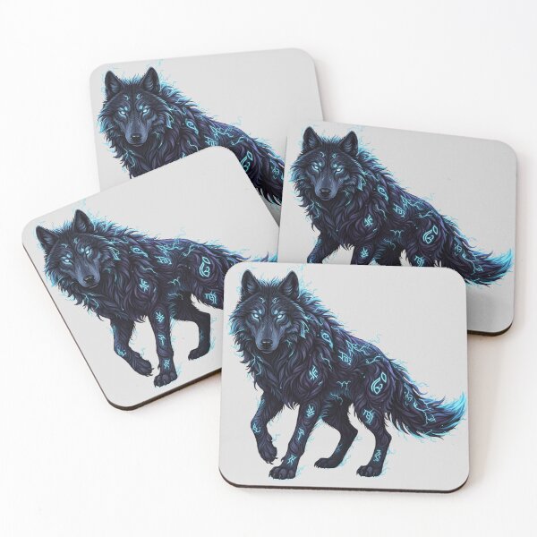 Item preview, Shadow Veined - Wolf: Ethereal Dark Fantasy Wolf  designed and sold by SebastianSpace.
