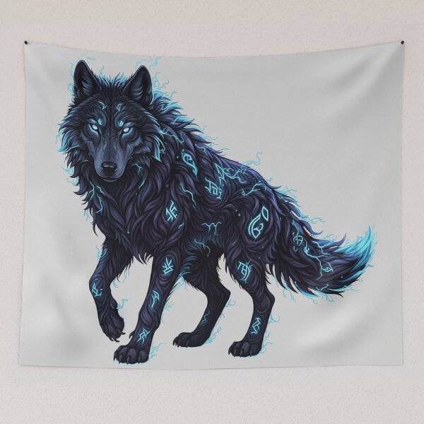 Item preview, Shadow Veined - Wolf: Ethereal Dark Fantasy Wolf  designed and sold by SebastianSpace.