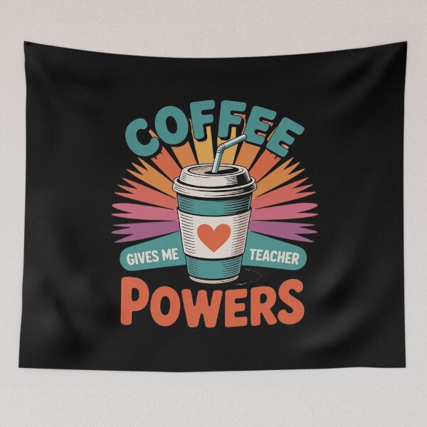 Item preview, Coffee Gives Me Teacher Powers Back To School  designed and sold by PowAcademy.