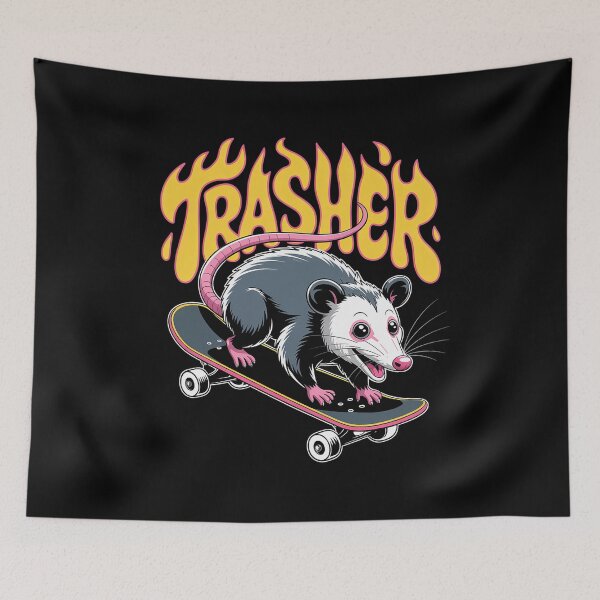 Item preview, Opossum Skateboard Trasher Funny Possum Skater Men Boys Kids  designed and sold by HollyBellArtSte.
