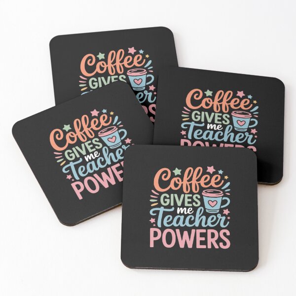 Item preview, Coffee Gives Me Teacher Powers Teach Teaching  designed and sold by MythWoot.