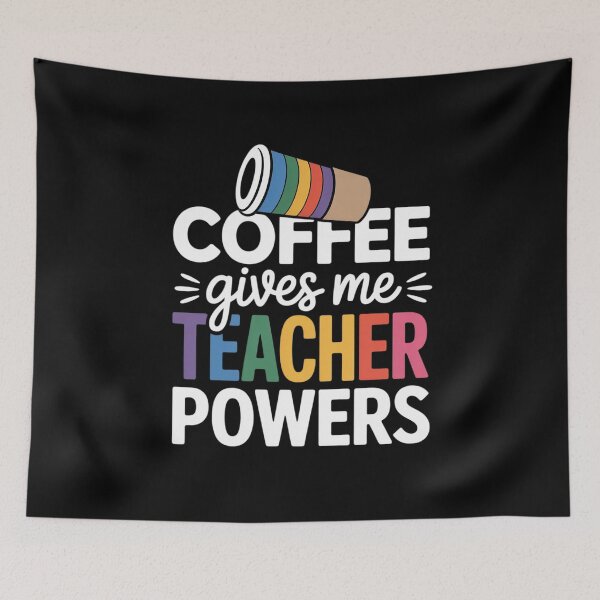 Item preview, Coffee Gives Me Teacher Powers School Caffeinated Educator  designed and sold by PowAcademy.
