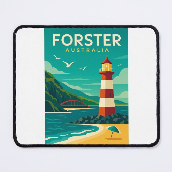 Item preview, Forster Lighthouse Scenic View Australia Travel Art designed and sold by Aryabek.