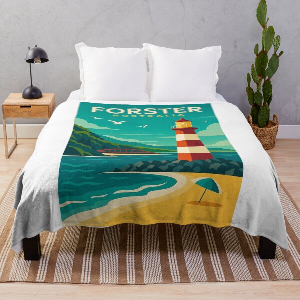 Item preview, Forster Lighthouse Scenic View Australia Travel Art designed and sold by Aryabek.