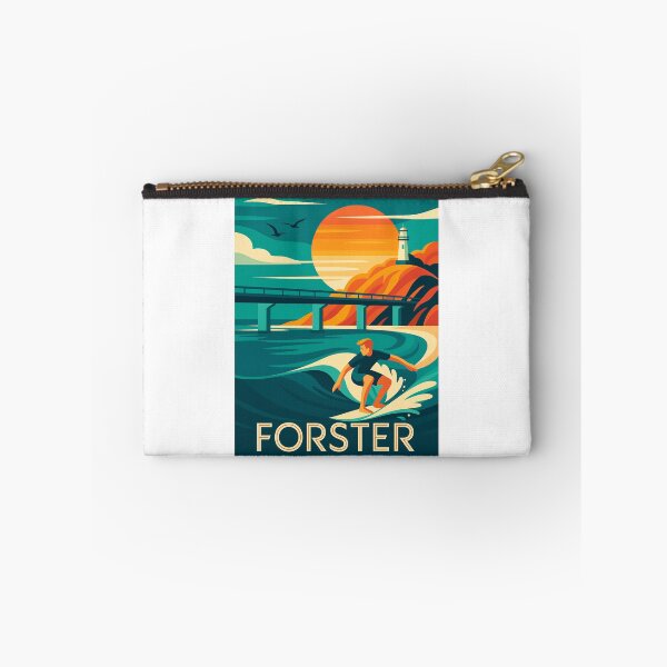 Item preview, Sunset Surfing at Forster Australia with Lighthouse designed and sold by Aryabek.