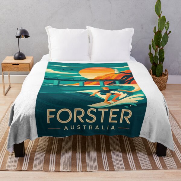 Item preview, Sunset Surfing at Forster Australia with Lighthouse designed and sold by Aryabek.