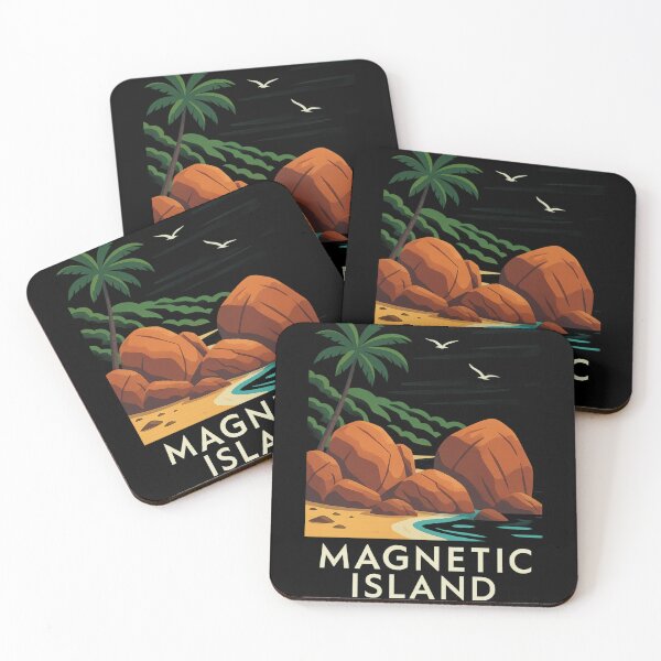 Item preview, Magnetic Island Queensland Coastal View with Red Rocks designed and sold by Aryabek.