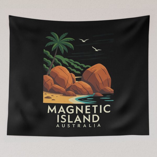 Item preview, Magnetic Island Queensland Coastal View with Red Rocks designed and sold by Aryabek.