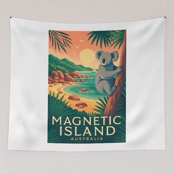 Item preview, Magnetic Island Koala and Sunset Coastline View designed and sold by Aryabek.