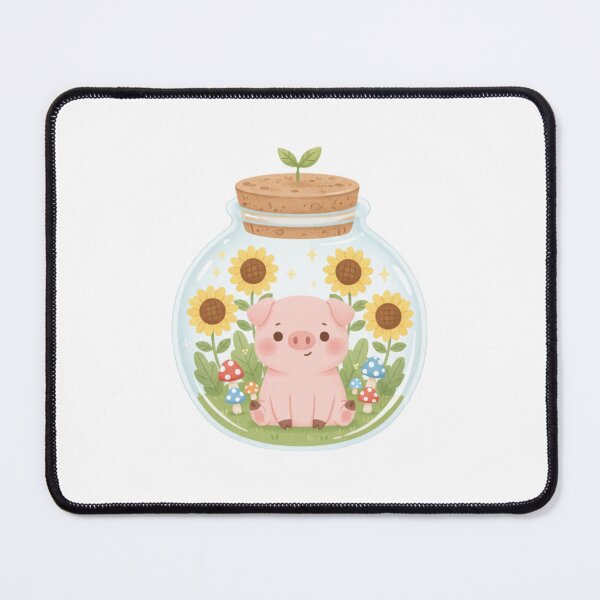 Item preview, Pig terrarium cottagecore aesthetic kawaii cute magic potion designed and sold by CheeseBlueprint.