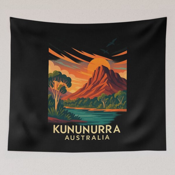 Item preview, Kununurra Australia Sunset with Rocky Escarpment designed and sold by Aryabek.