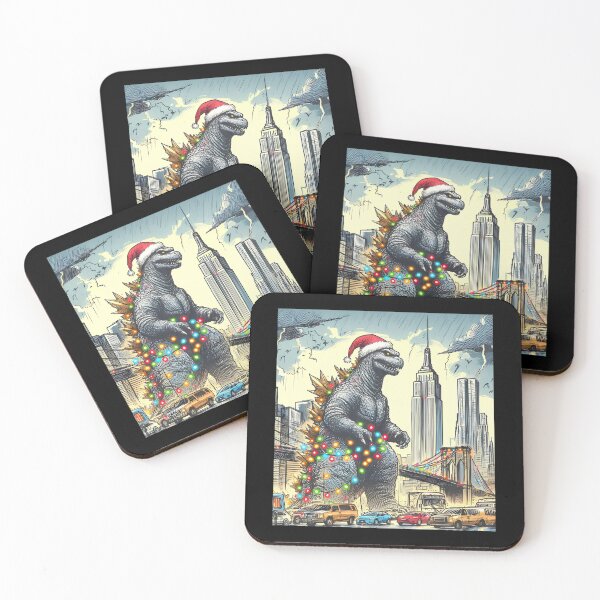 Item preview, Retro Godzilla Christmas City Walk designed and sold by Tiar-Kin.