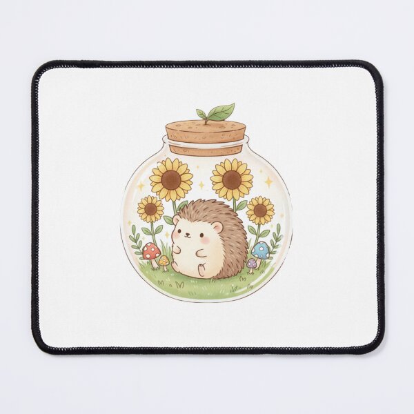 Item preview, Hedgehog terrarium cottagecore aesthetic kawaii cute magic potion designed and sold by CheeseBlueprint.