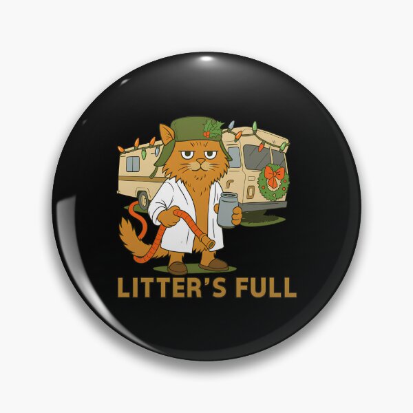 Item preview, Litter's Full Christmas Vacation Cat, Litters Full Cat, National Lampoon's Christmas Vacation Shitter's Full, Christmas Cat designed and sold by Tiar-Kin.