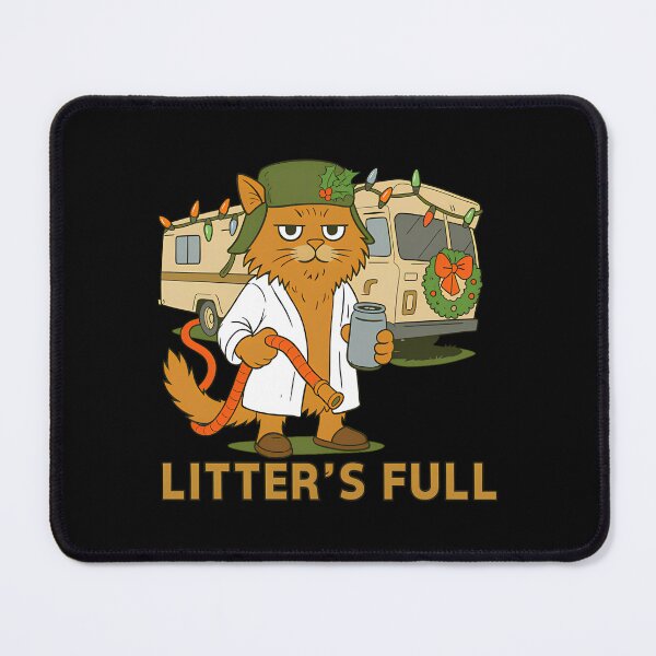 Item preview, Litter's Full Christmas Vacation Cat, Litters Full Cat, National Lampoon's Christmas Vacation Shitter's Full, Christmas Cat designed and sold by Tiar-Kin.