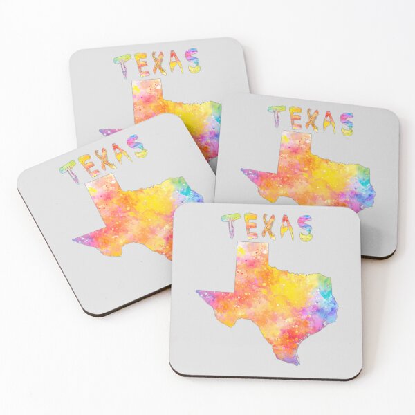 Item preview, Vibrant Texas Watercolor Splash Art - State Map Design designed and sold by mashmosh.