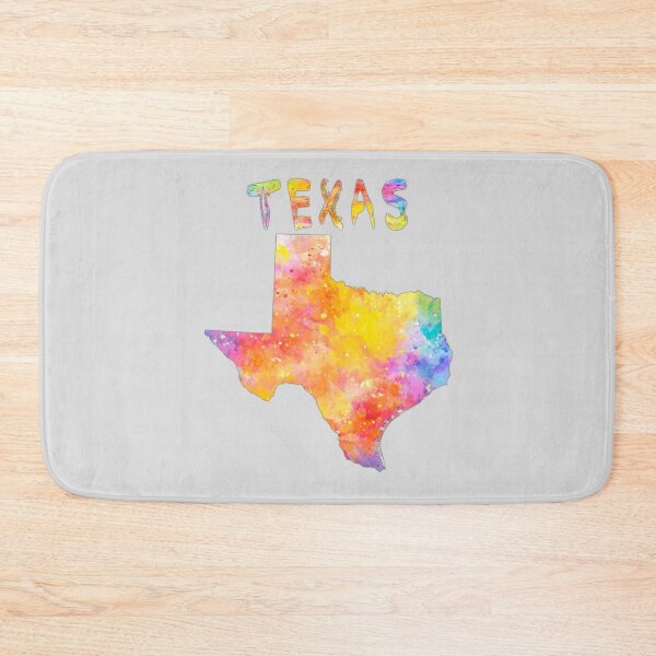 Item preview, Vibrant Texas Watercolor Splash Art - State Map Design designed and sold by mashmosh.