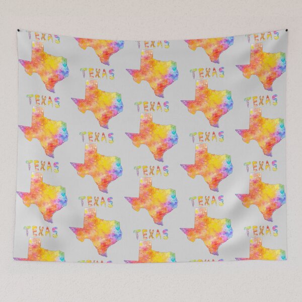 Item preview, Vibrant Texas Watercolor Splash Art - State Map Design designed and sold by mashmosh.