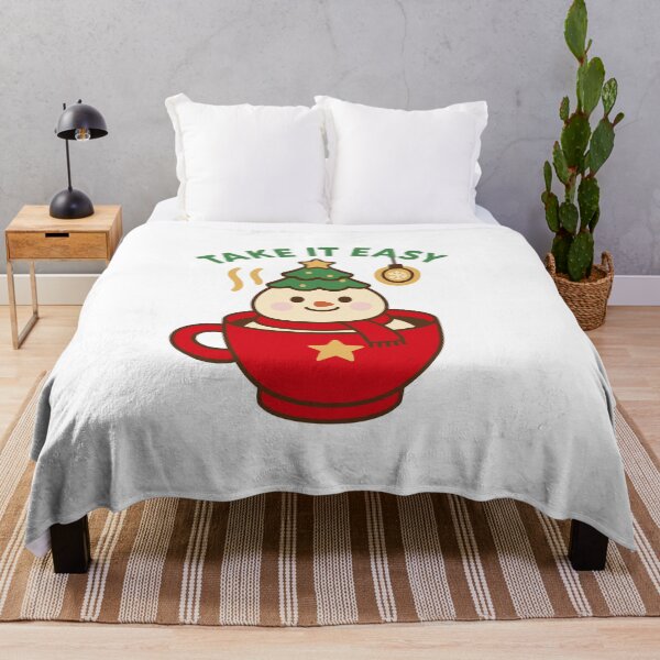 Item preview, sticker-Take It Easy Snowman in Coffee Cup – Cute Christmas Hot Bath Winter Illustration designed and sold by ColorNestStudio.