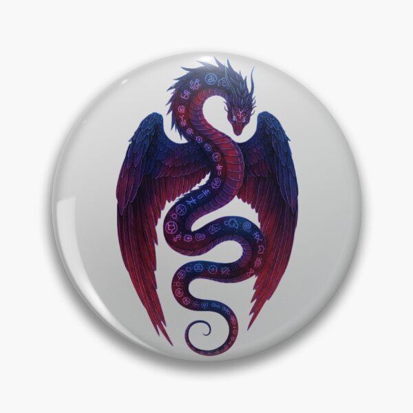 Item preview, Nightborn Seraph Serpent:Ominous Celestial Serpent with Feathered Wings and Arcane Sigils  designed and sold by SebastianSpace.