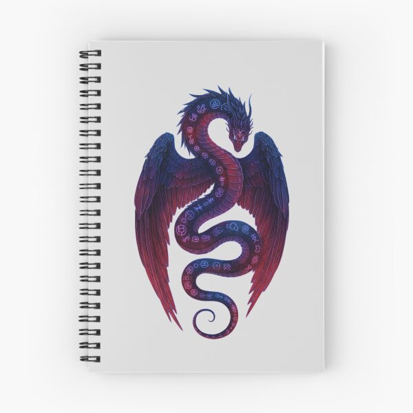 Item preview, Nightborn Seraph Serpent:Ominous Celestial Serpent with Feathered Wings and Arcane Sigils  designed and sold by SebastianSpace.