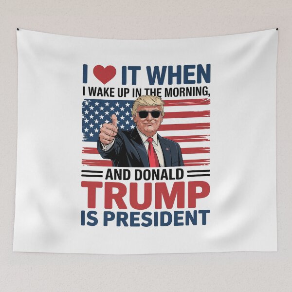 Item preview, I Love It When I Wake Up And Trump Is President Funny Trump designed and sold by IhanVaanMaArt.