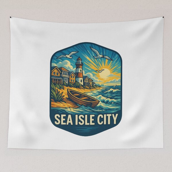 Item preview,  Lighthouse Coastline, Sea Isle City, New Jersey designed and sold by Aryabek.