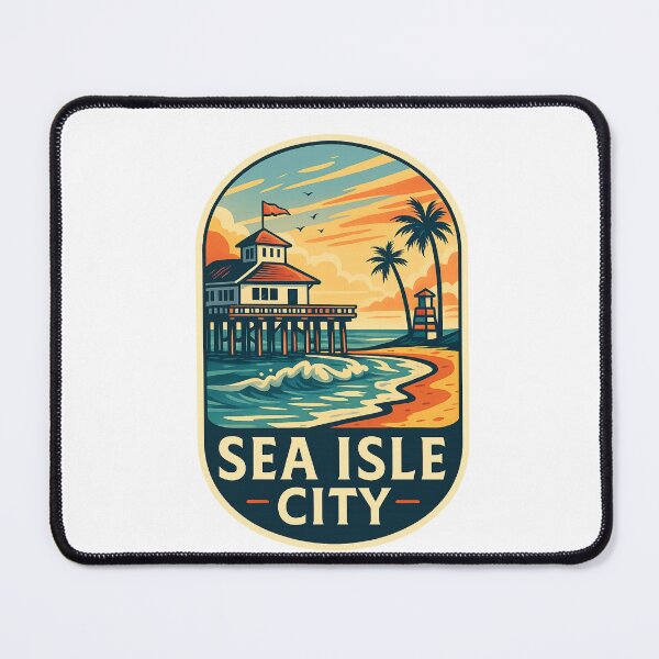 Item preview, Sunset Pier at Sea Isle City, Jersey Shore designed and sold by Aryabek.