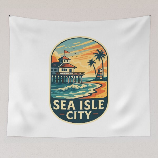 Item preview,  Sunset Pier at Sea Isle City, Jersey Shore designed and sold by Aryabek.