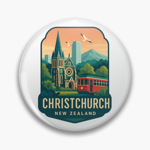 Item preview,  Historic Cathedral and Tram in Christchurch, New Zealand designed and sold by Aryabek.