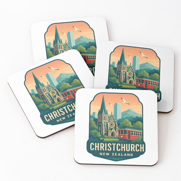 Item preview,  Historic Cathedral and Tram in Christchurch, New Zealand designed and sold by Aryabek.
