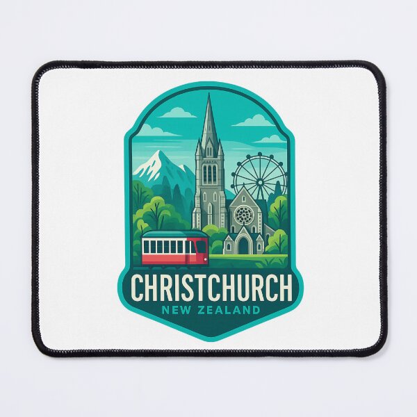 Item preview, Christchurch Cathedral, Tramway and Alps, Canterburyx designed and sold by Aryabek.
