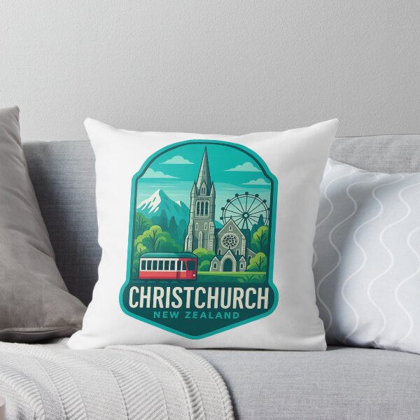 Item preview,  Christchurch Cathedral, Tramway and Alps, Canterburyx designed and sold by Aryabek.