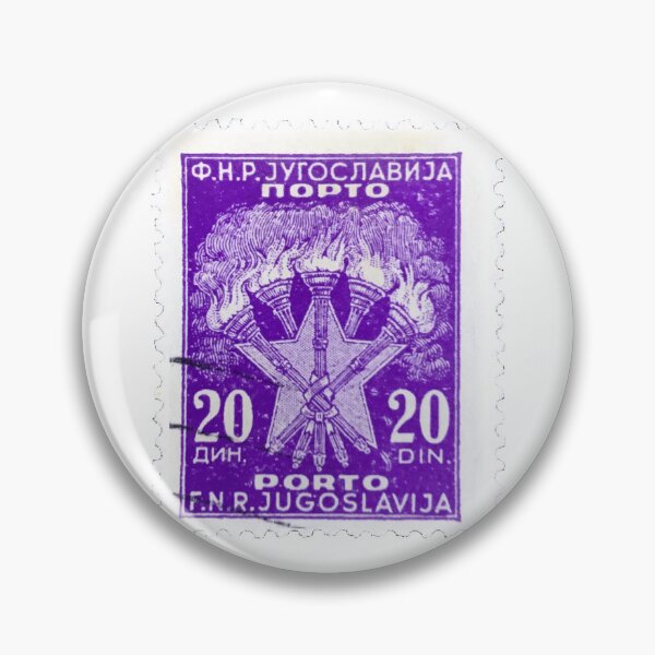 Item preview, Vintage Yugoslavia Star Purple Postage Stamp designed and sold by red-amber65.