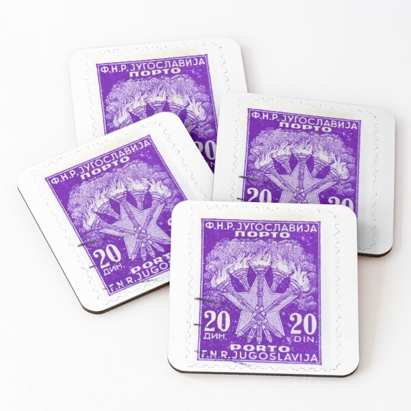 Item preview, Vintage Yugoslavia Star Purple Postage Stamp designed and sold by red-amber65.