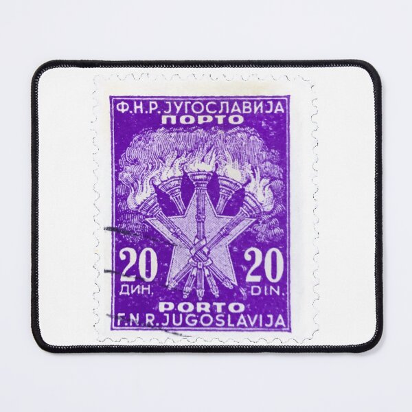 Item preview, Vintage Yugoslavia Star Purple Postage Stamp designed and sold by red-amber65.