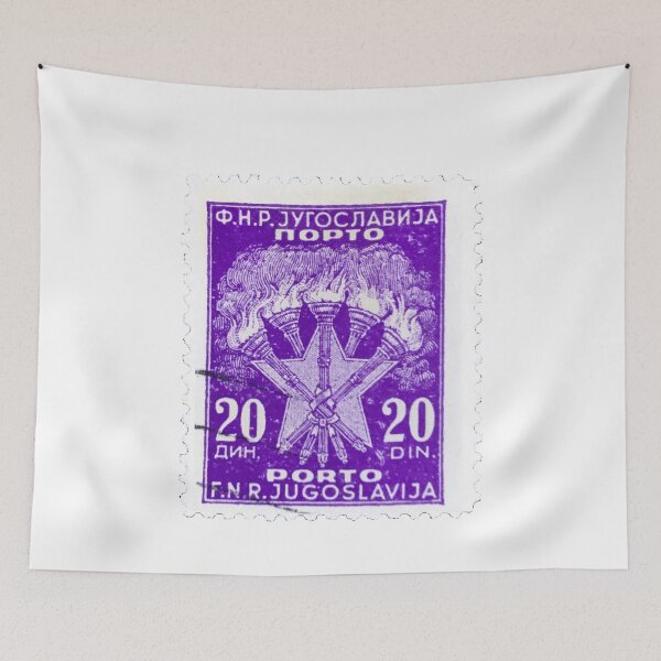 Item preview, Vintage Yugoslavia Star Purple Postage Stamp designed and sold by red-amber65.
