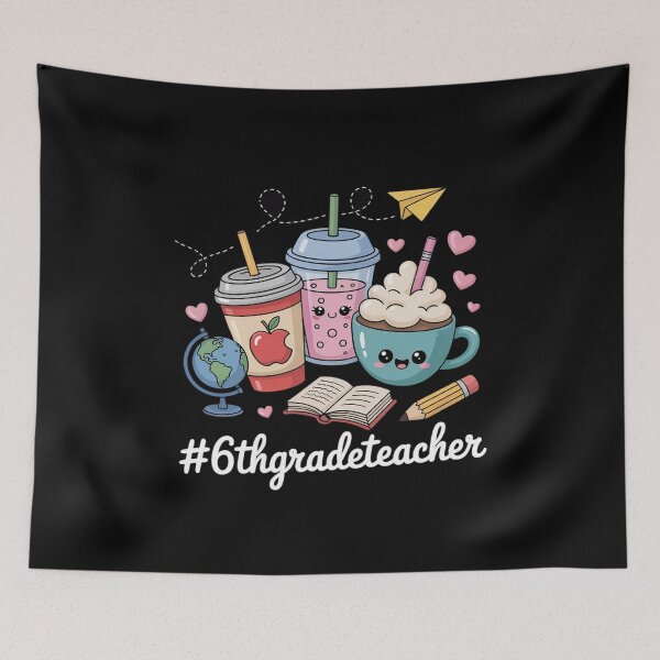 Item preview, Cups Of Coffee Latte 6th Grade Teacher First Day Of School  designed and sold by MythWoot.