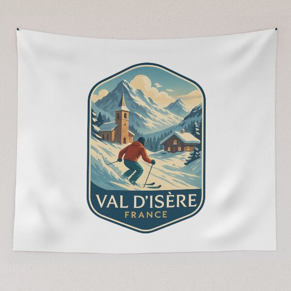 Item preview,  Skiing Through the Slopes of Val d’Isère, Savoie designed and sold by Aryabek.