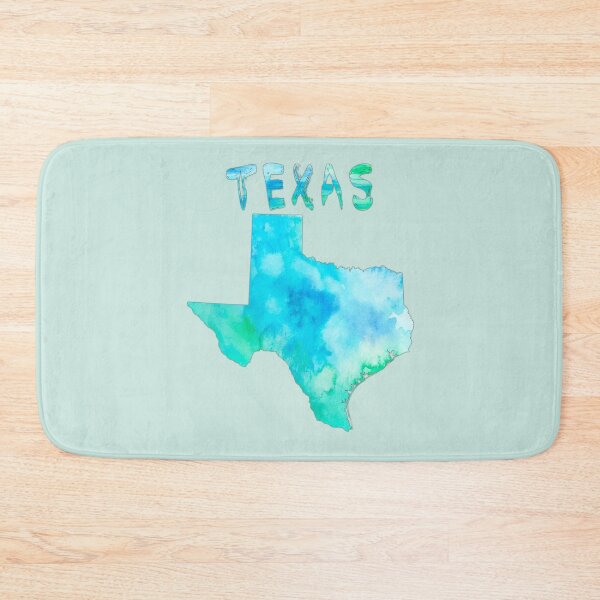 Item preview, Watercolor Texas Map,Vibrant Teal & Blue State Outline Art designed and sold by mashmosh.