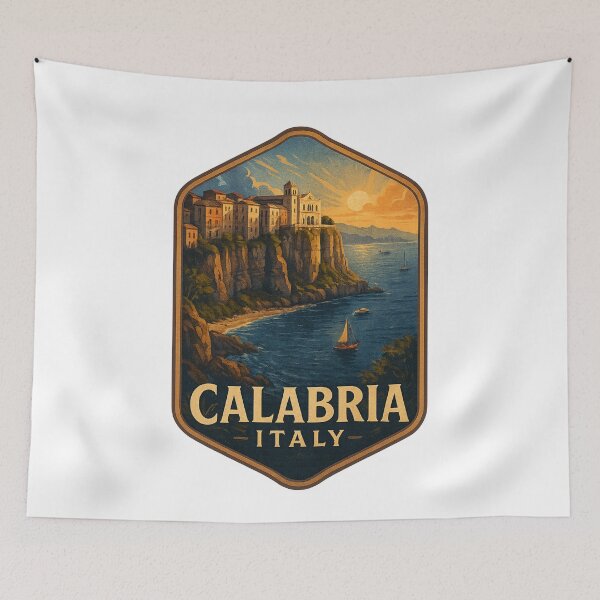 Item preview,  Cliffside Sunset in Calabria, Southern Italy designed and sold by Aryabek.