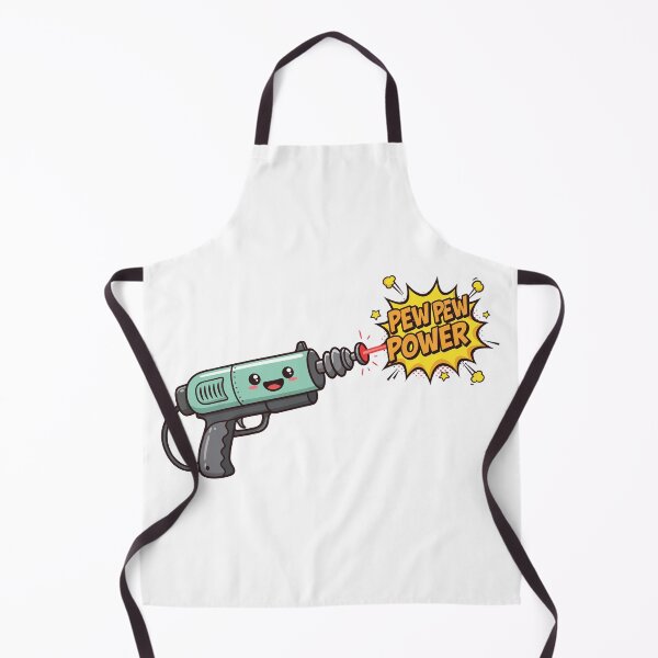 Item preview, Cute Cartoon Laser Gun Shooting "Pew Pew Power" Ray. Adorable Kawaii Style Ray Gun with Happy Face and Comic Speech Bubble. Vector Illustration. designed and sold by Dofitopia.