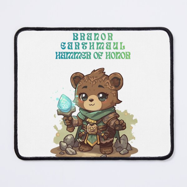 Item preview, Branor Earthmaul – Chibi Earth Bear Hero | Hammer of Honor designed and sold by Monzora.