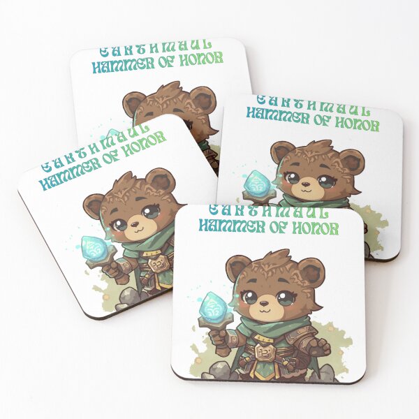 Item preview, Branor Earthmaul – Chibi Earth Bear Hero | Hammer of Honor designed and sold by Monzora.