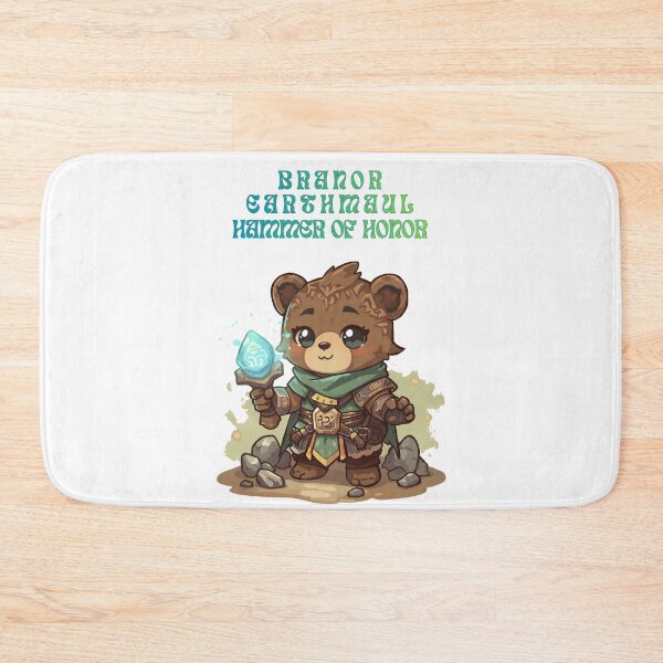 Item preview, Branor Earthmaul – Chibi Earth Bear Hero | Hammer of Honor designed and sold by Monzora.
