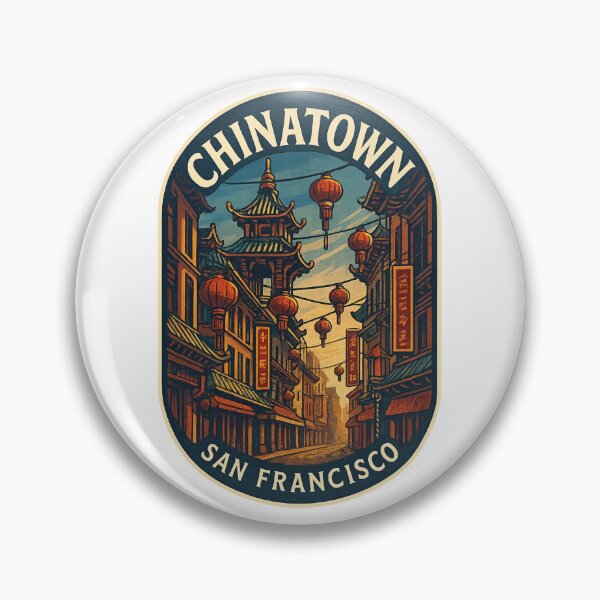 Item preview,  Pagodas and Lanterns in Chinatown, San Francisco designed and sold by Aryabek.