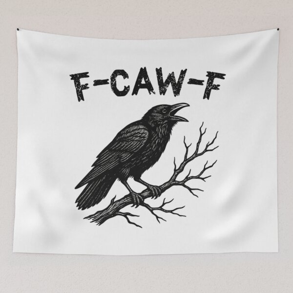 Item preview, F-Caw-F Cuervo Juego de palabras Divertido Cuervo Actitud Vintage FcawF designed and sold by Tiar-Kin.