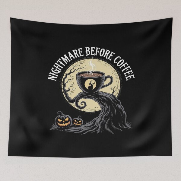 Item preview, Cute Nightmare Before Coffee Halloween Mug  designed and sold by MythWoot.